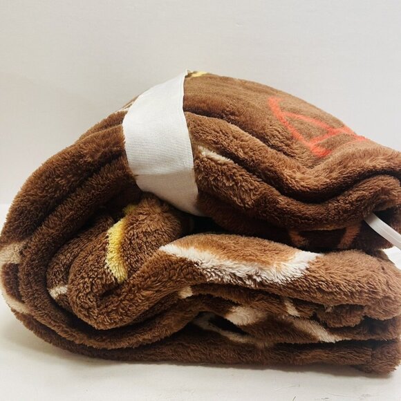 Baby Thro Decorative Throw Blanket 30x40 Inches Peace Symbols Brown Blanket NEW - Picture 5 of 6